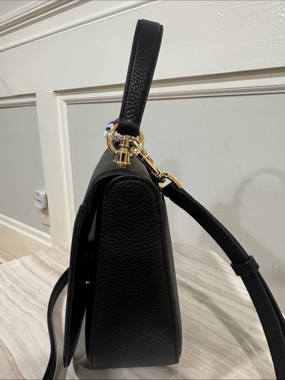 Kate Spade Bag Kyla Top Handle Pebbled Leather Crossbody EUC - Picture 6 of 17